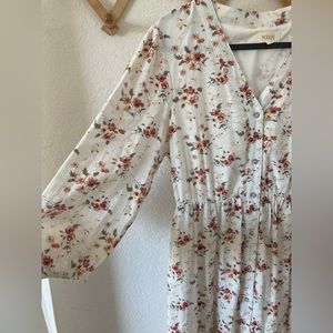 Roolee floral maxi dress, works for maternity and nursing